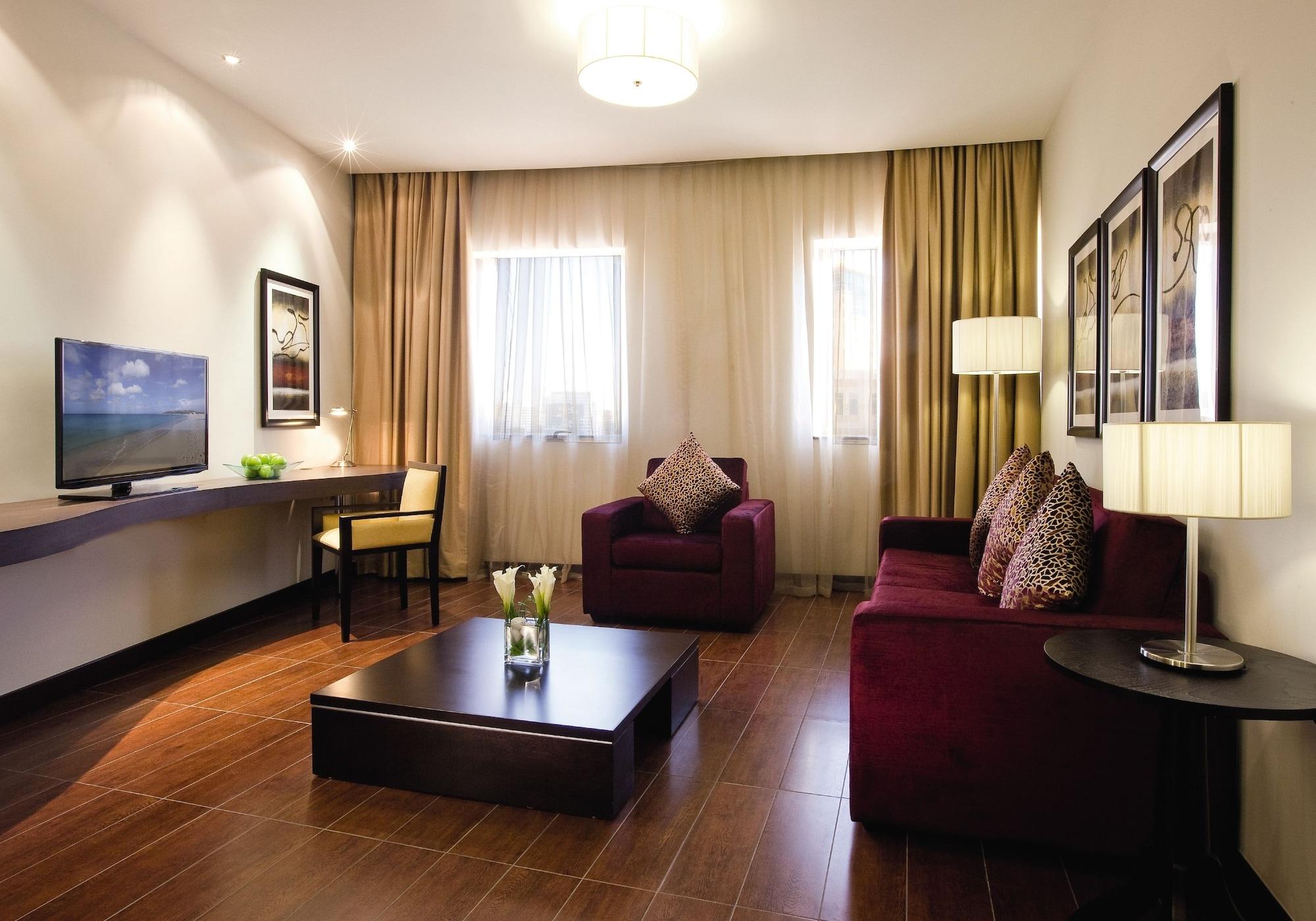 โมเวนพิคโฮเต็ล อพาร์ตเมนต์ อัล มัมซาร์ ดูไบ Aparthotel ภายนอก รูปภาพ Living room